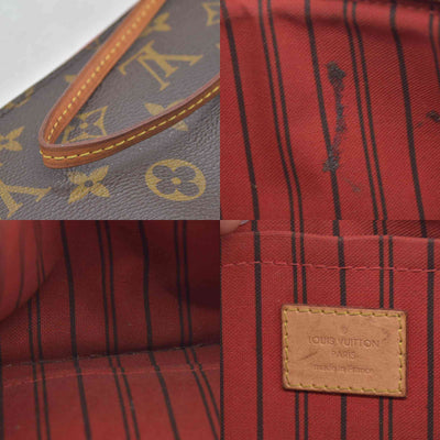 $600 Louis Vuitton Monogram Neverfull MM Cherry Pochette AR1122