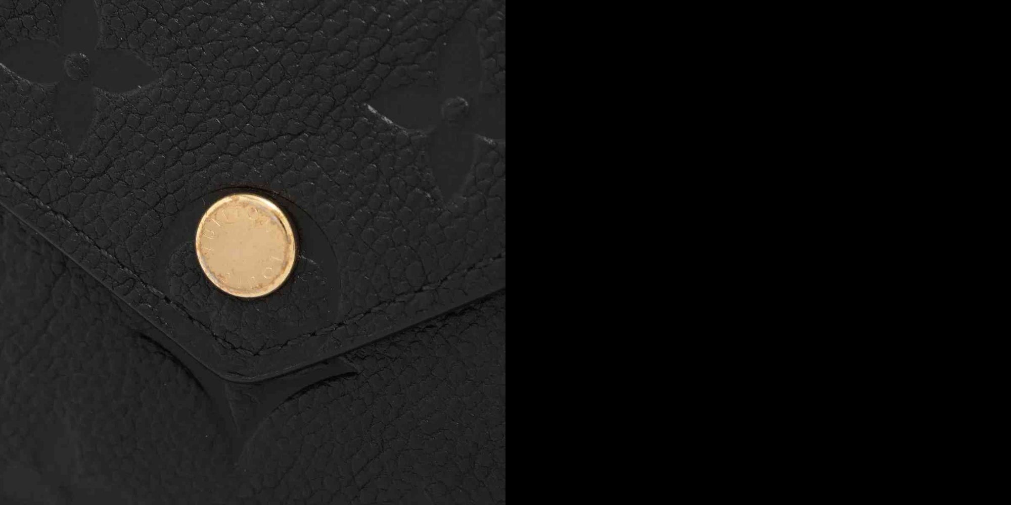 $780 Louis Vuitton Empreinte Portefeuille Victorine Noir Compact Wallet 10021122