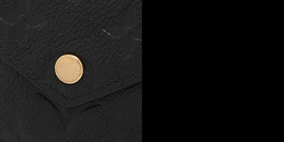 $780 Louis Vuitton Empreinte Portefeuille Victorine Noir Compact Wallet 10021122