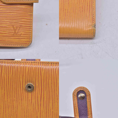 $680 LOUIS VUITTON Yellow Epi Leather Compact Snap Wallet CONSIGNMENT 10021590