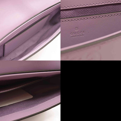 $1590 Gucci  Calfskin GG Super Mini Shoulder Bag Purple CONSIGNMENT