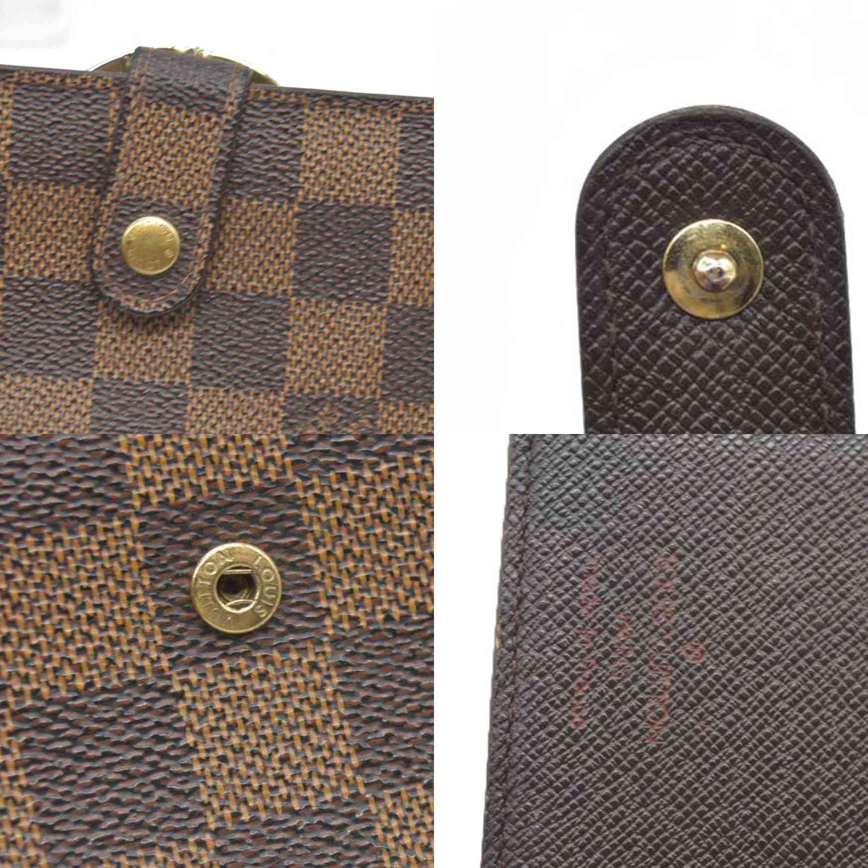 $750 Louis Vuitton  Damier Ebene French Purse Wallet