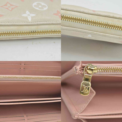 $1490 Louis Vuitton Tricolor Monogram Embossed Lambskin Zippy Wallet 10020060