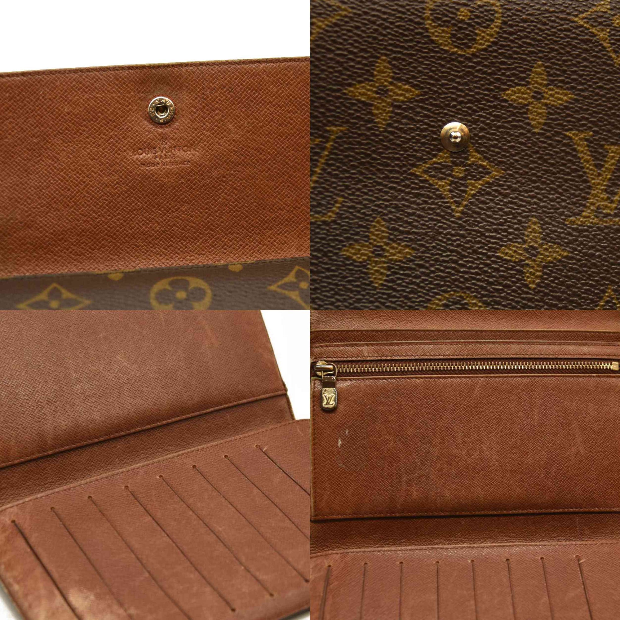 Louis Vuitton  Monogram Porte Tresor Etui Papiers Wallet 8910AN