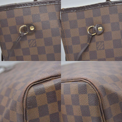 $2240 2010 Louis Vuitton Neverfull MM Damier Ebene  CA0190