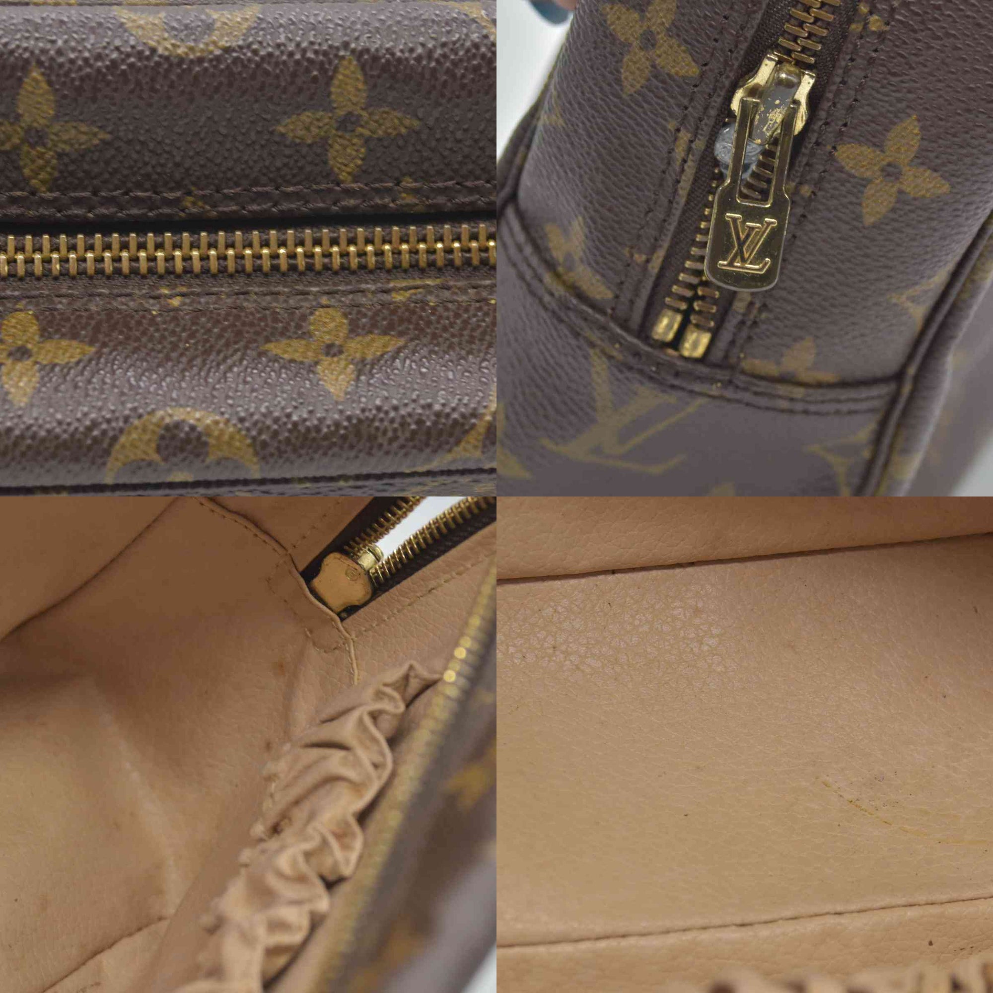 $600 1988 Louis Vuitton Cosmetic Pouch Monogram Trousse Toilette 28 881TH
