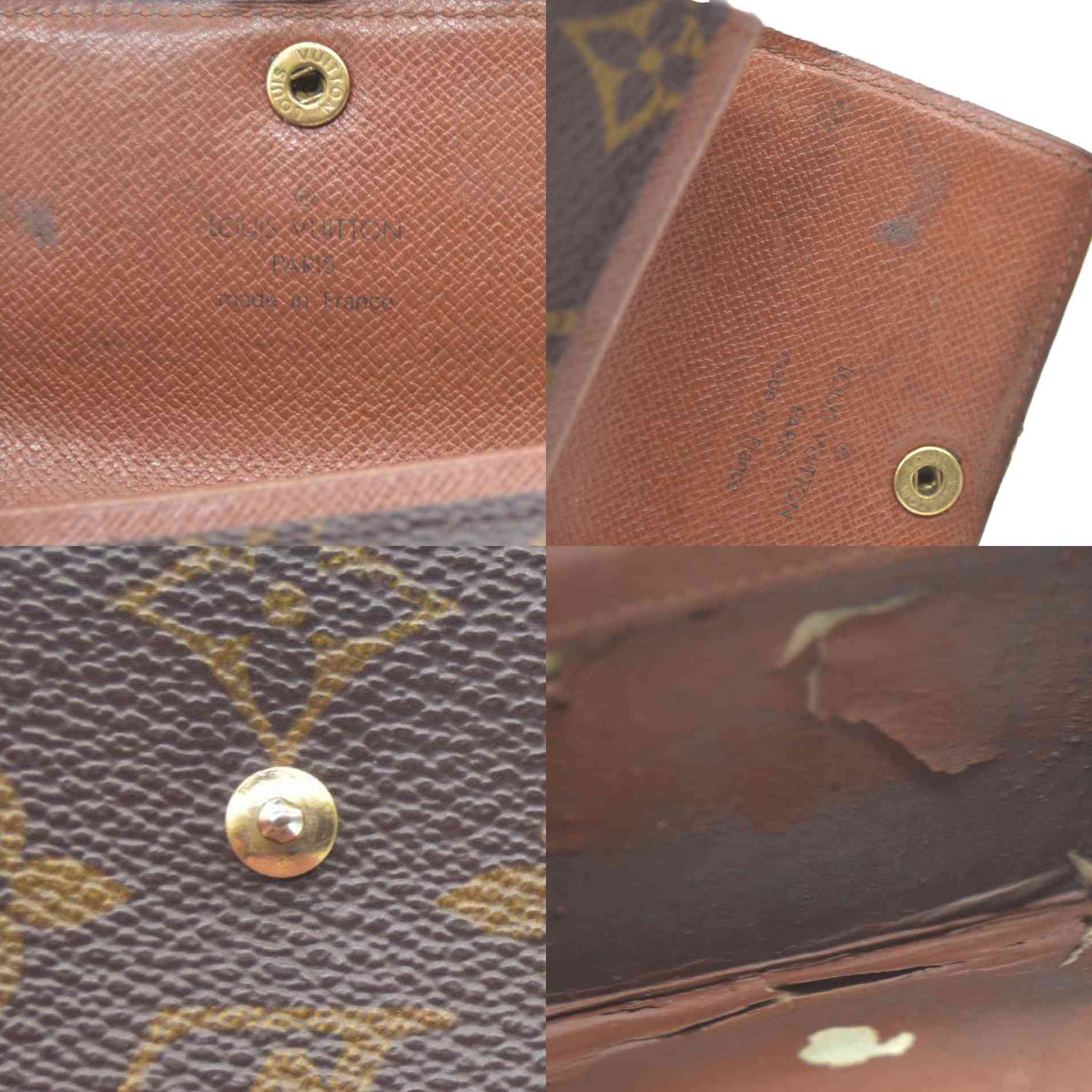 LOUIS VUITTON Monogram Plat Bifold Wallet Coin Case