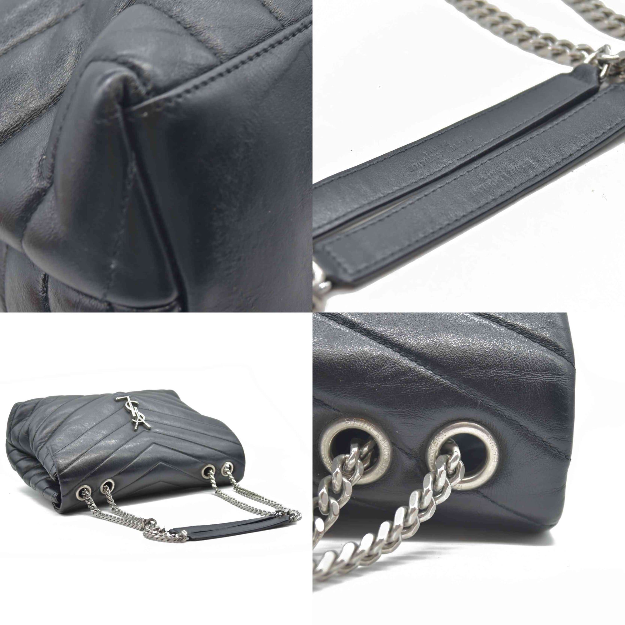 $2900 Saint Laurent Medium Loulou Matelassé Leather Shoulder Bag CONSIGNMENT