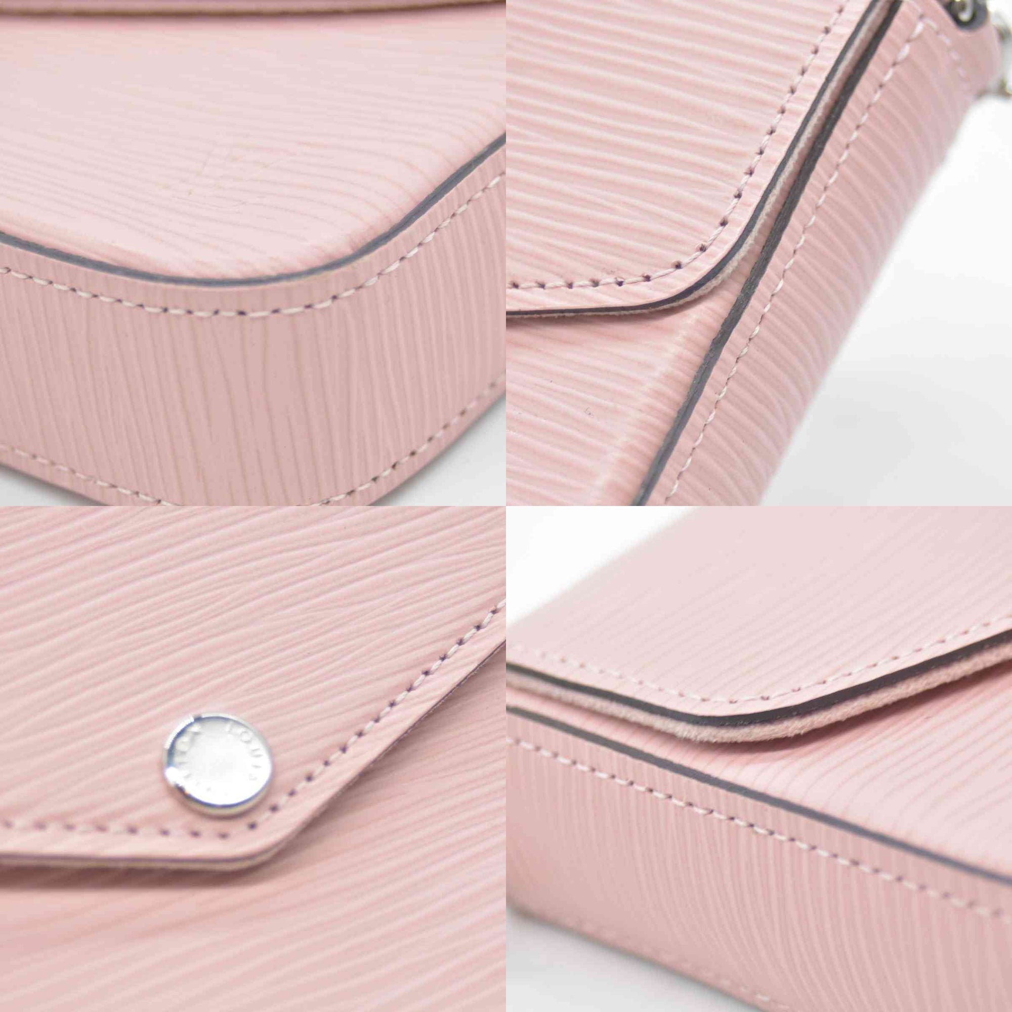 $1770 2017 Louis Vuitton Epi Leather Pochette Felicie Rose Ballerine CONSIGNMENT TJ3107