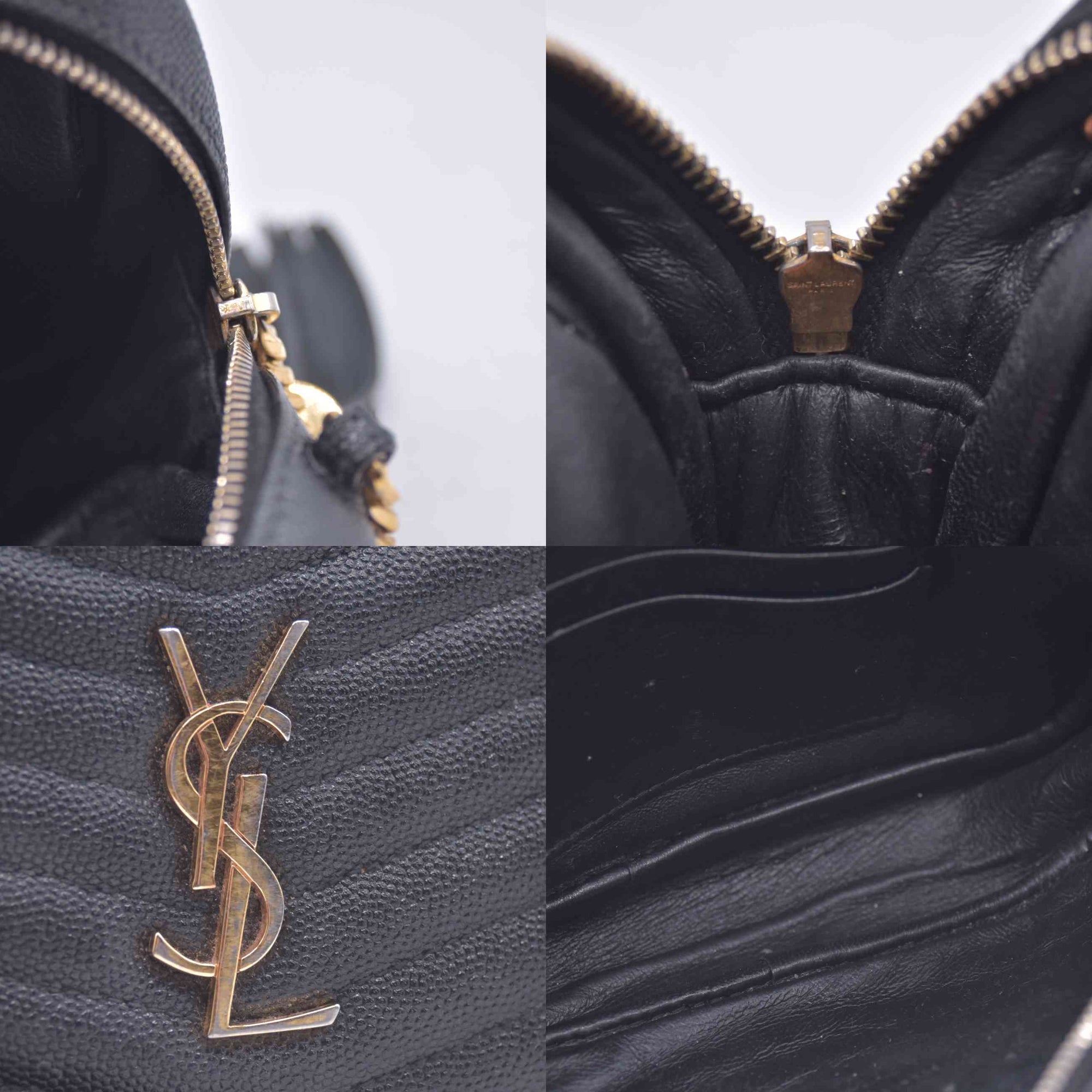 $1800 2022 Saint Laurent Grain De Poudre Matelasse Monogram Mini Lou Camera Bag Black 10021089