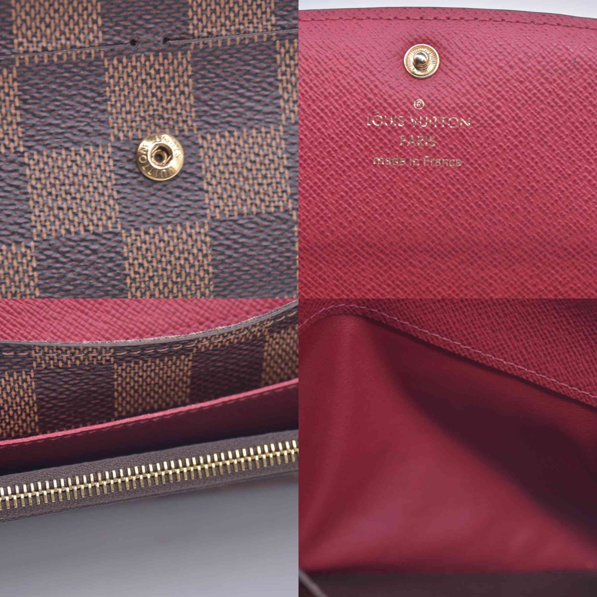 $635 2016 Louis Vuitton Emilie Wallet Cherry Red TA2106 CONSIGNMENT 10020964