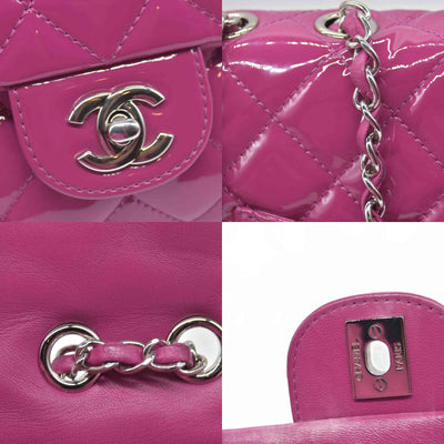 Chanel CC Quilted Patent Leather Crossbody Bag