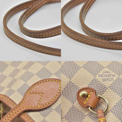 $2170 Louis Vuitton Damier Azur Neo Neverfull MM Rose Ballerine RFID