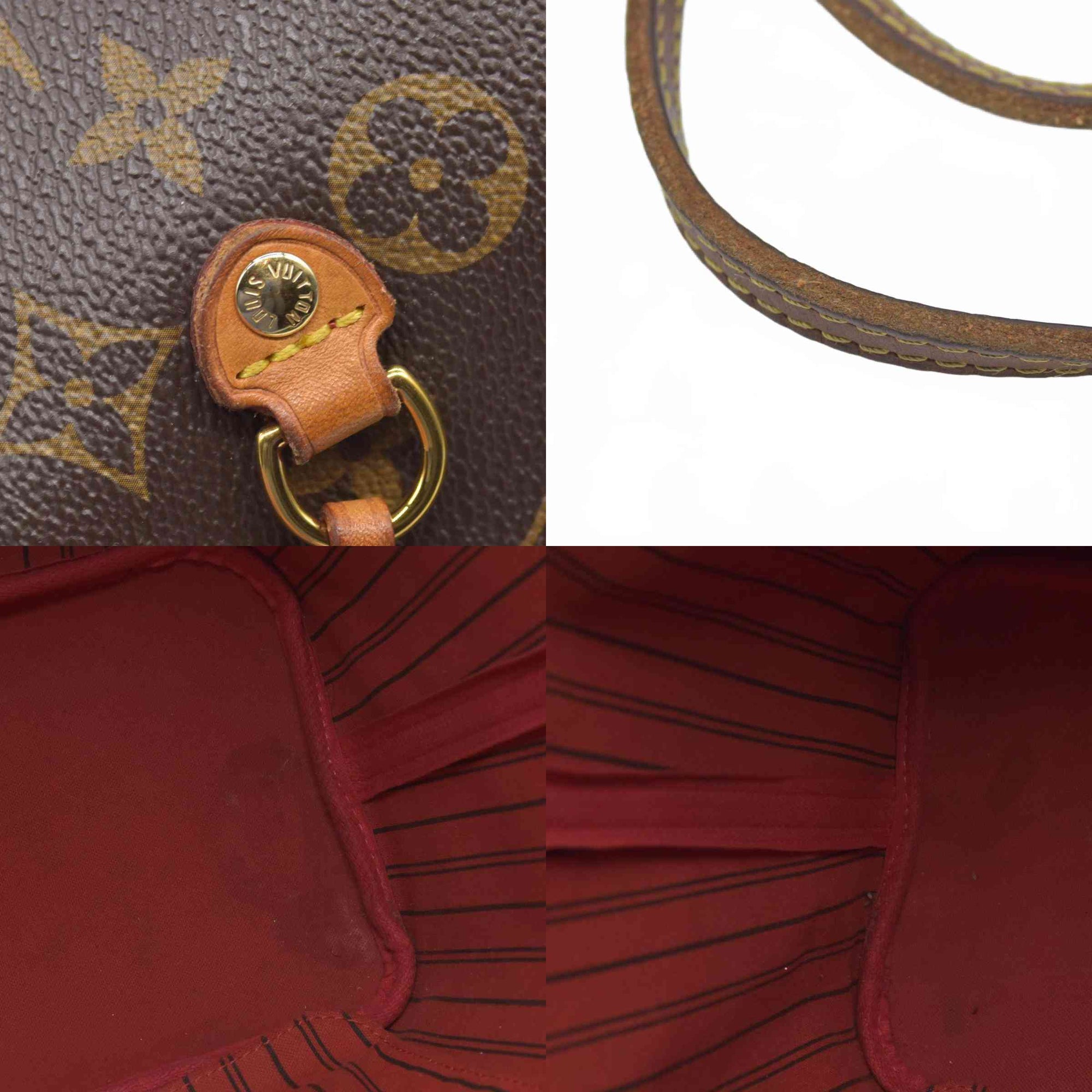 $2170 Louis Vuitton Monogram Neverfull MM Cherry AR1122