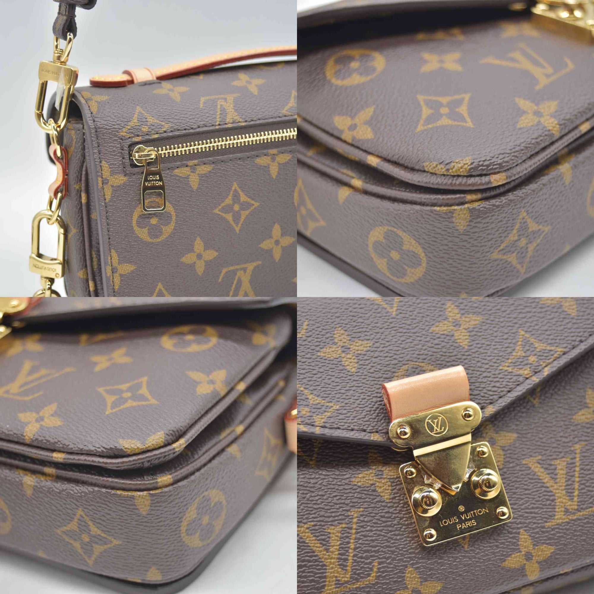$3300 RFID Louis Vuitton Monogram Pochette Métis East West
