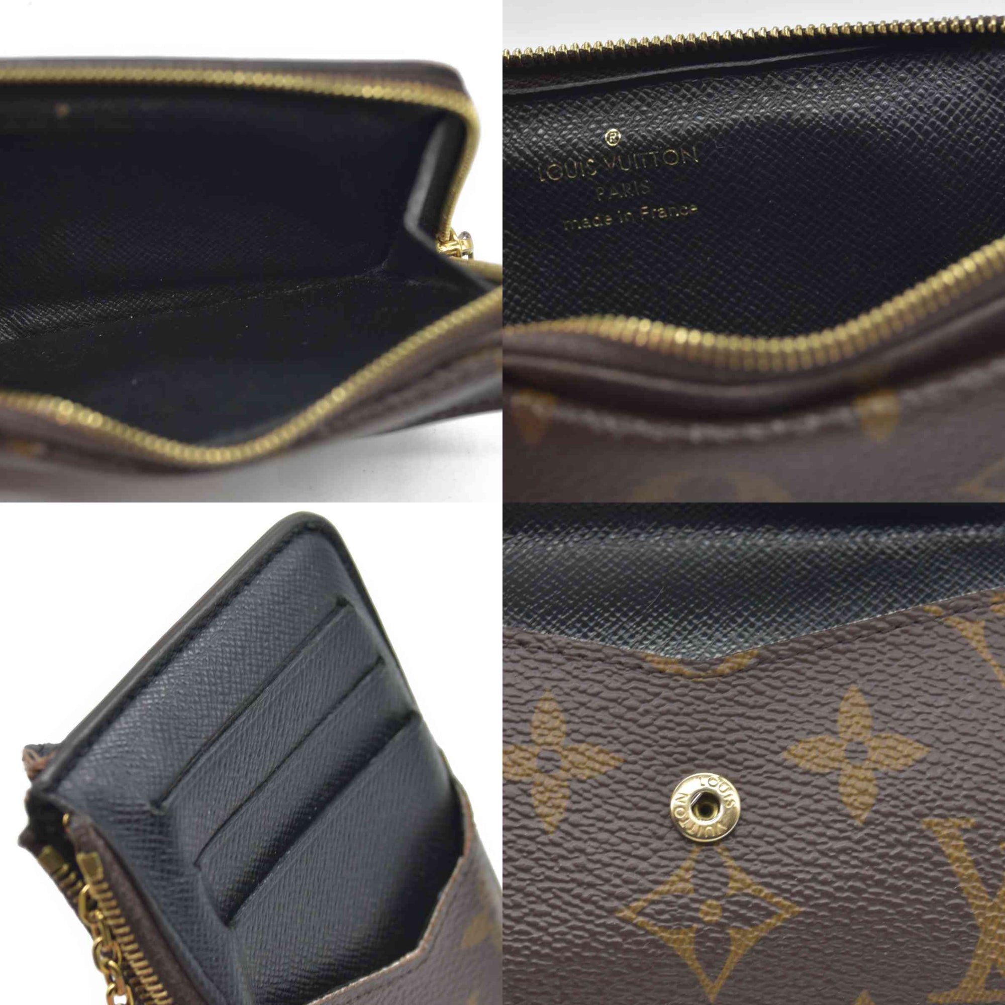 Louis Vuitton  Monogram Recto Verso Card Holder Black RFID Damaged Key Ring