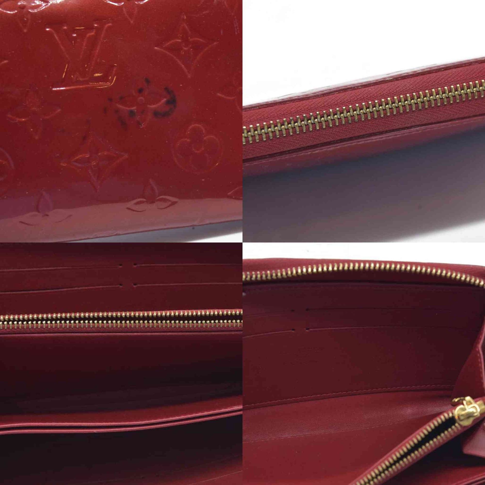 $970 Louis Vuitton Pomme d'Amour Monogram Vernis Zippy Wallet CONSIGNMENT