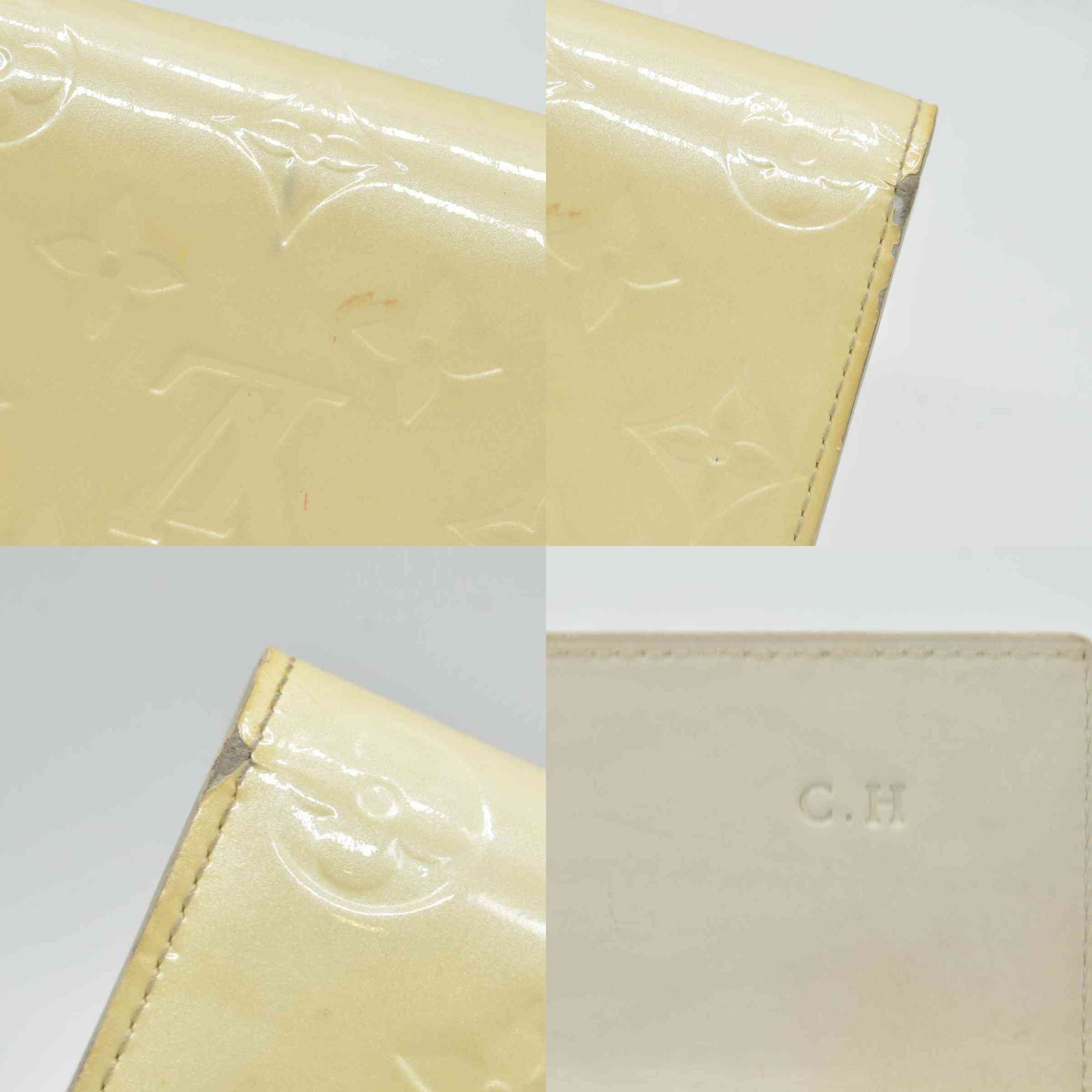$840 Louis Vuitton Vernis Sarah Wallet Ivory CONSIGNMENT