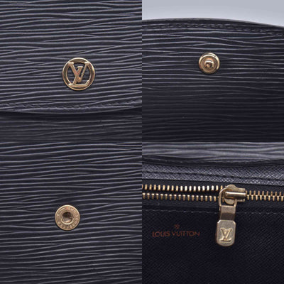 $780 1990 LOUIS VUITTON Epi Art-Deco Pochette Clutch Bag Noir Black V.I. 1920 CONSIGNMENT 10021630
