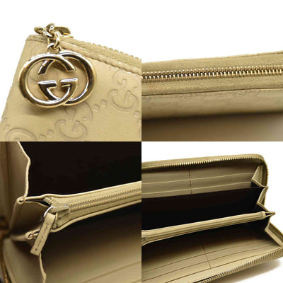 Gucci  Guccissima Large Twins Zip Around Off White $660