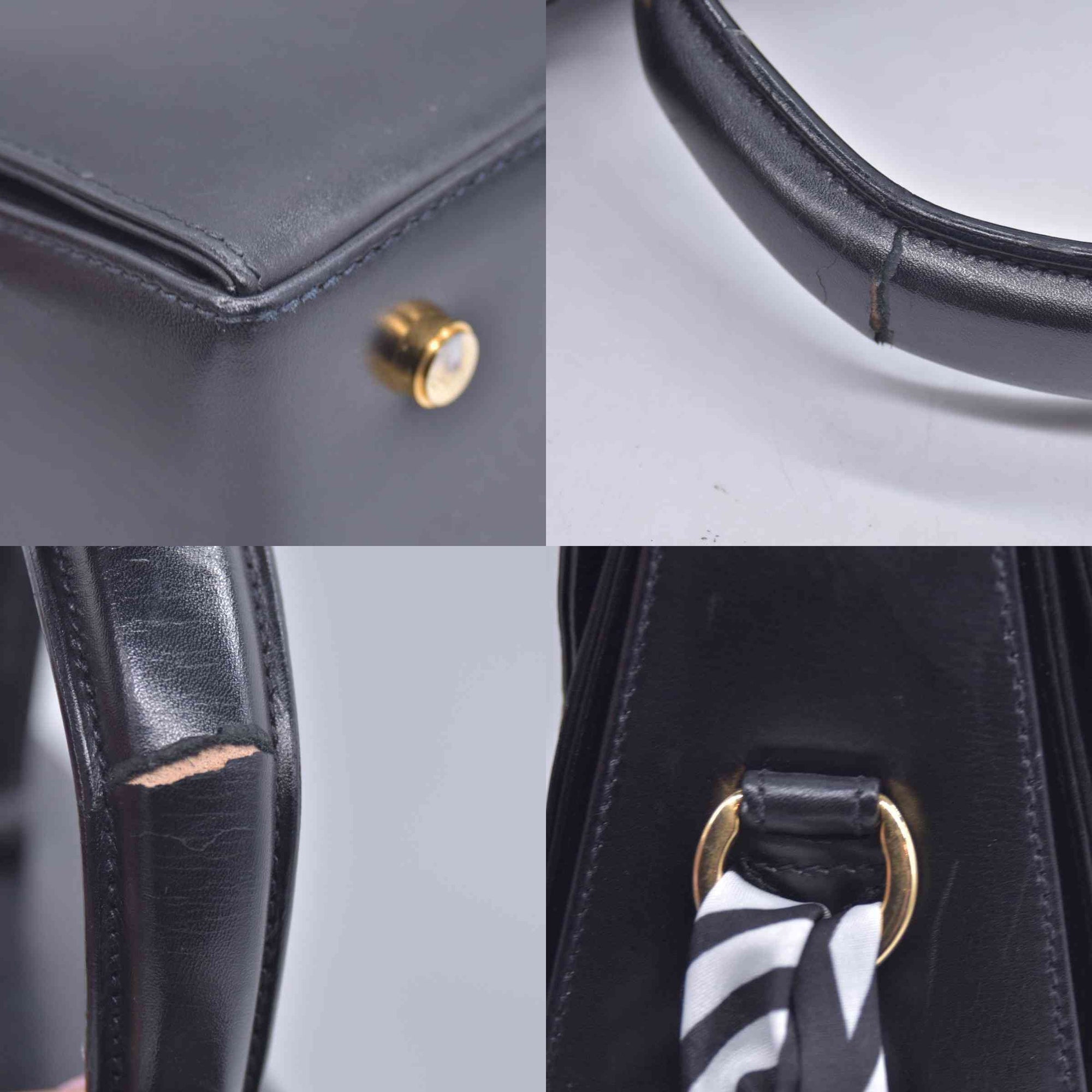 $1450 SALVATORE FERRAGAMO Smooth Calfskin Gancini Top Handle Bag CONSIGNMENT 10021181