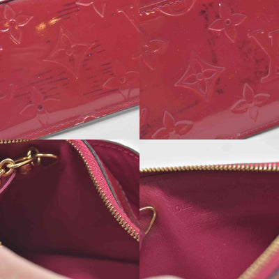$490 2013 WELL WORN  Louis Vuitton Vernis Key Pouch Rose Indien CONSIGNMENT CA1123