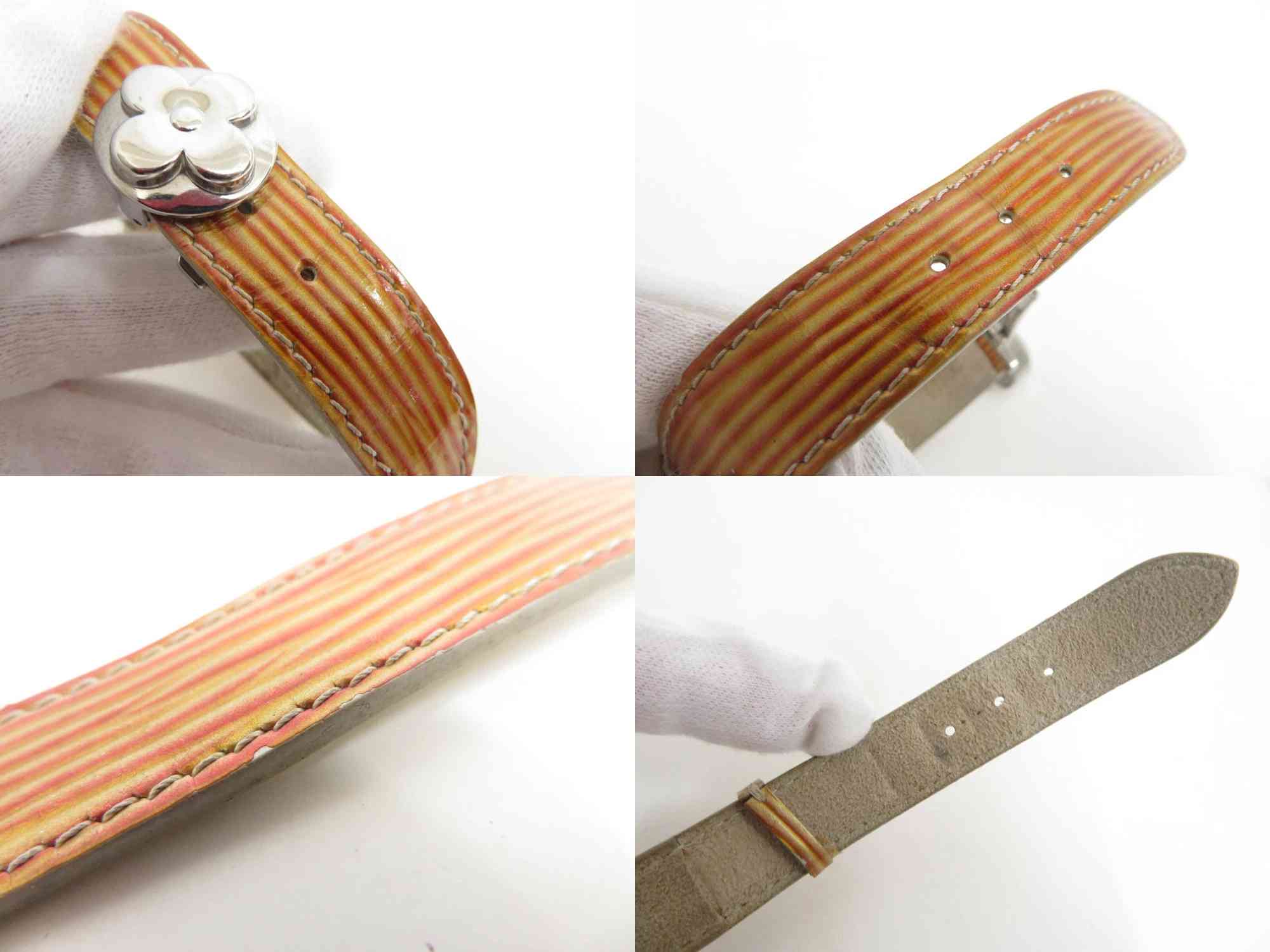 $475 Louis Vuitton Leather Epi Wish Wrap Bracelet Brown SN1909