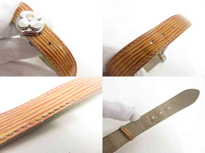 $475 Louis Vuitton Leather Epi Wish Wrap Bracelet Brown SN1909