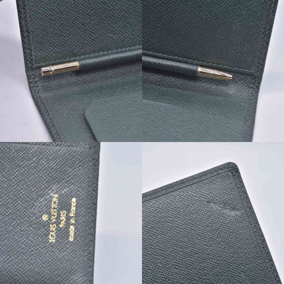 $520 LOUIS VUITTON Taiga Leather Pocket Organizer Ardoise CONSIGNMENT