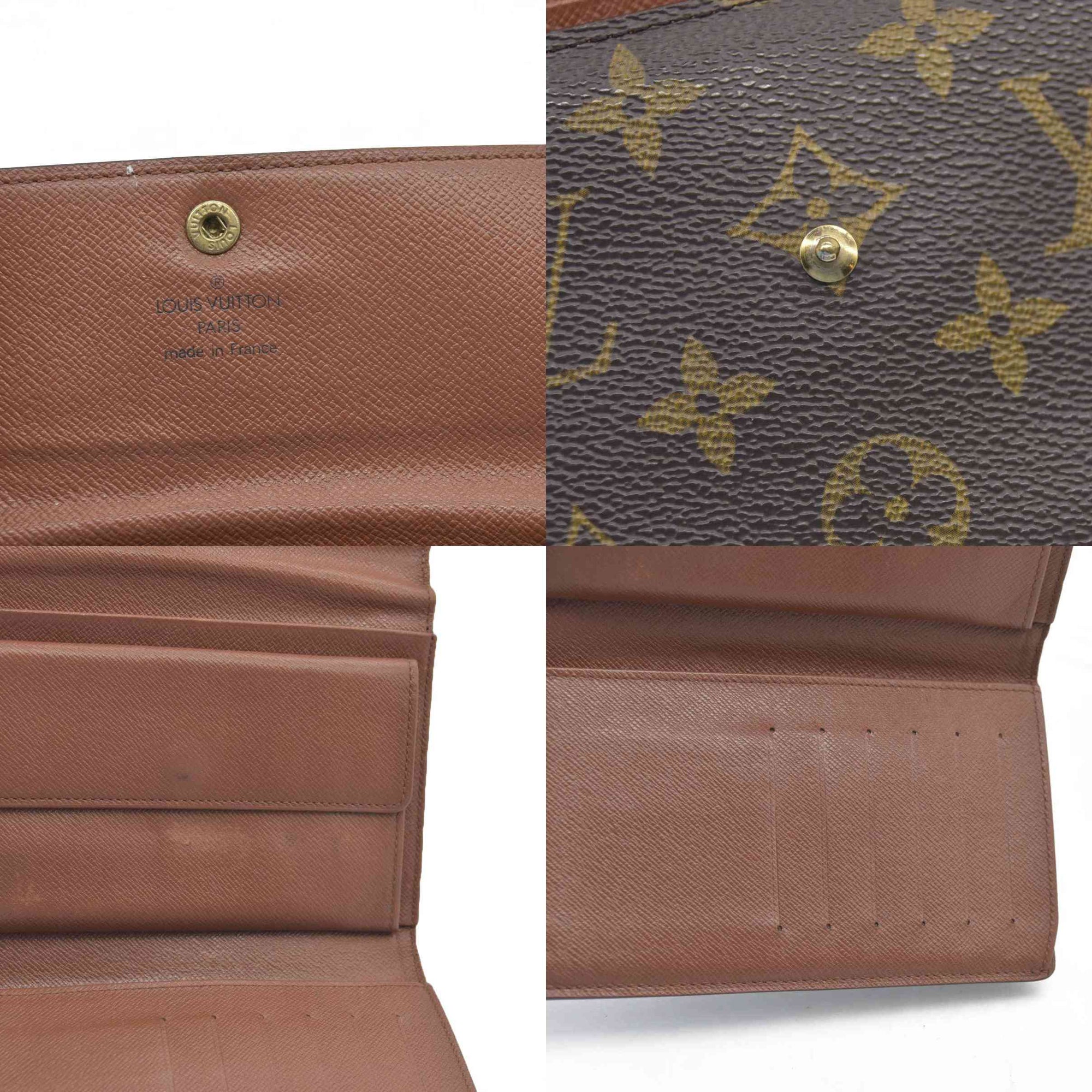 $550 CONSIGNMENT Louis Vuitton Monogram Canvas Porte Tresor Etui Papier Wallet SP0927 CONSIGNMENT