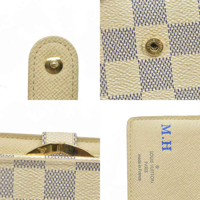 AUCTION $750 Louis Vuitton  Damier Azur French Purse Wallet
