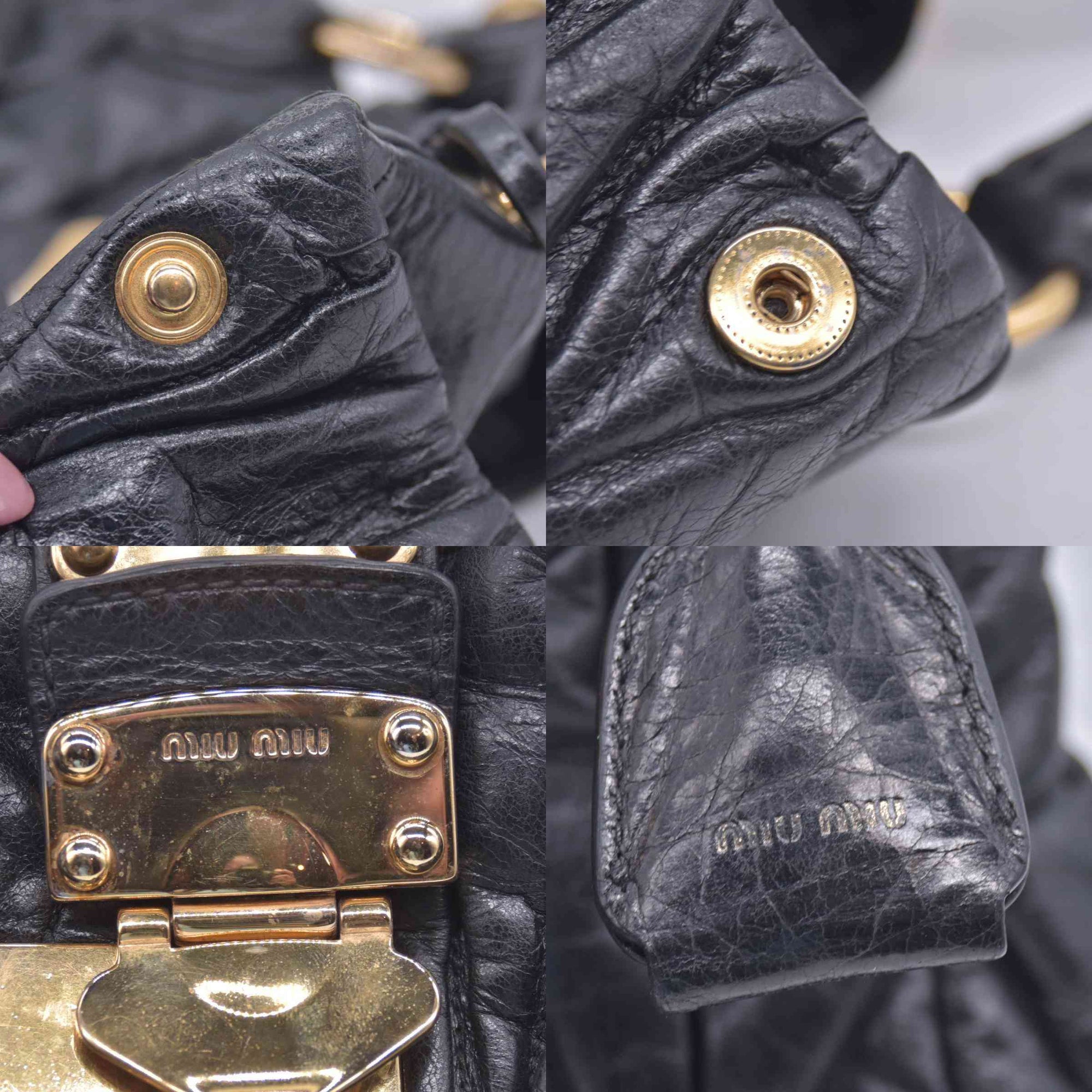 Miu Miu Leather Matelasse Bauletto Aperto Coffer CONSIGNMENT