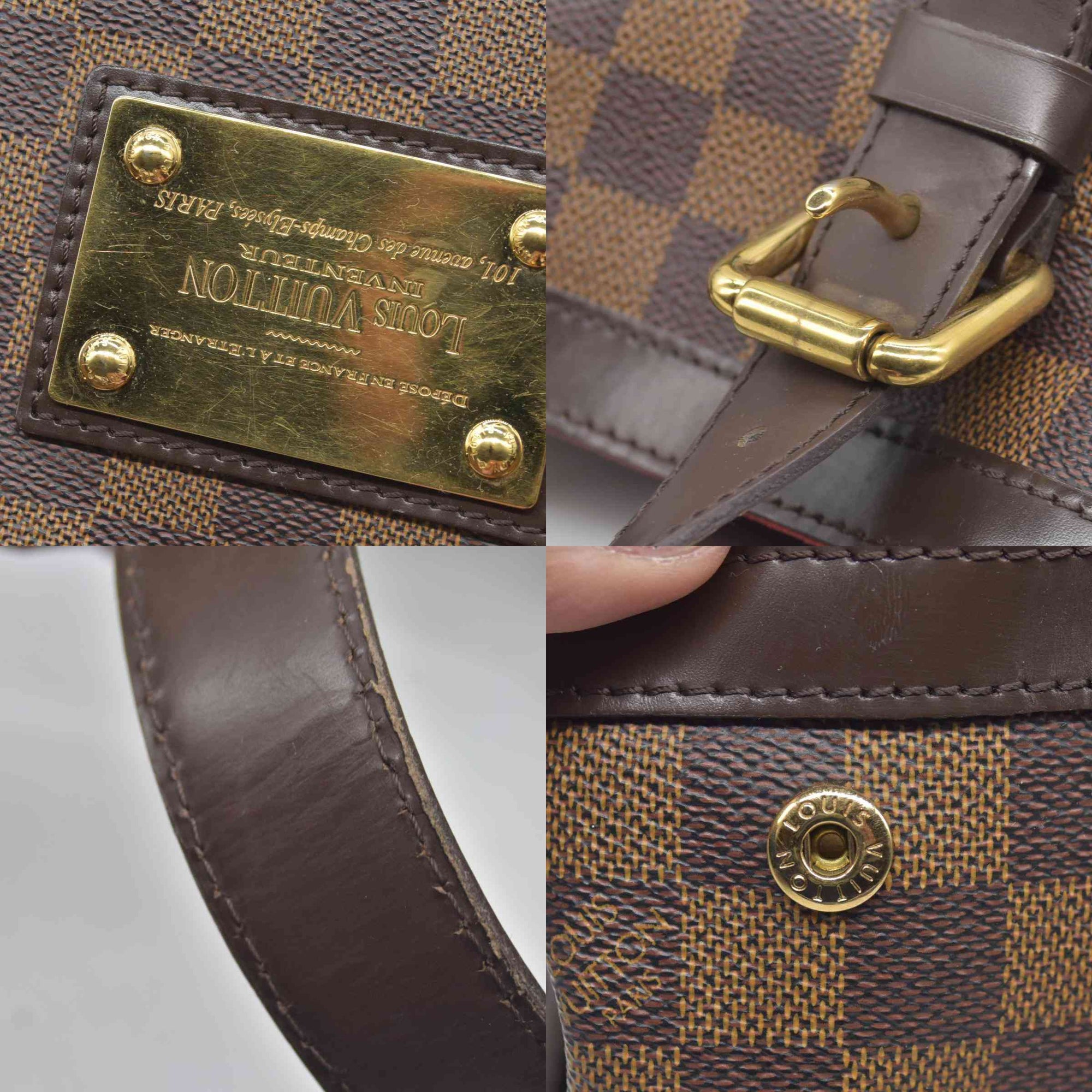 $1880 Louis Vuitton Damier Ebene Hampstead MM CONSIGNMENT