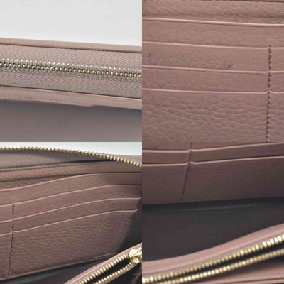 Gucci Pebbled Calfskin Soho Zip Around Wallet Camelia COSNIGNMENT