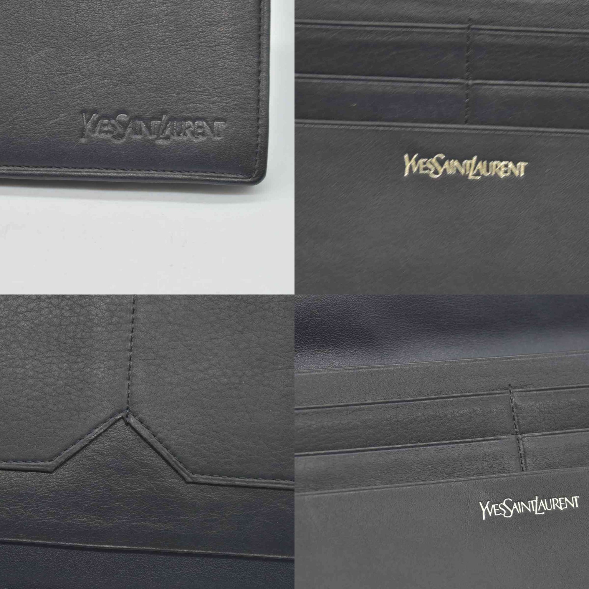 YSL Yves Saint Laurent Leather Continental Wallet CONSIGNMENT