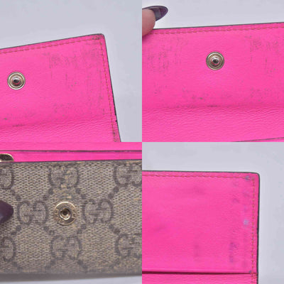 $350 GUCCI Gucci GG Supreme Floral / Heart Card Case CONSIGNMENT 10021575