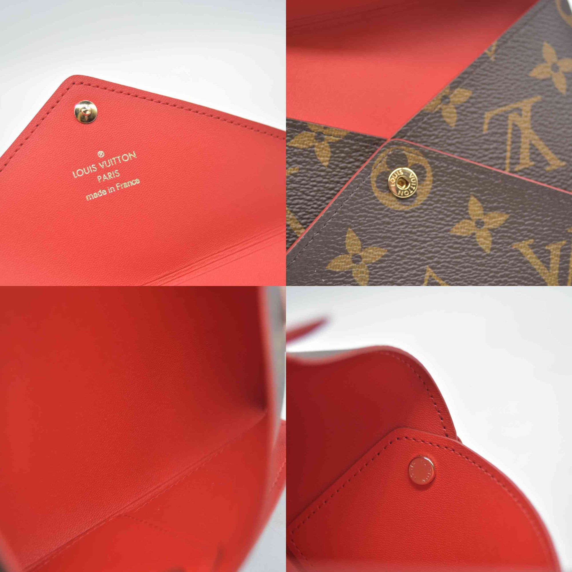 $745 2018 Louis Vuitton Monogram Medium Kirigami Pochette Insert Coquelicot SP1128