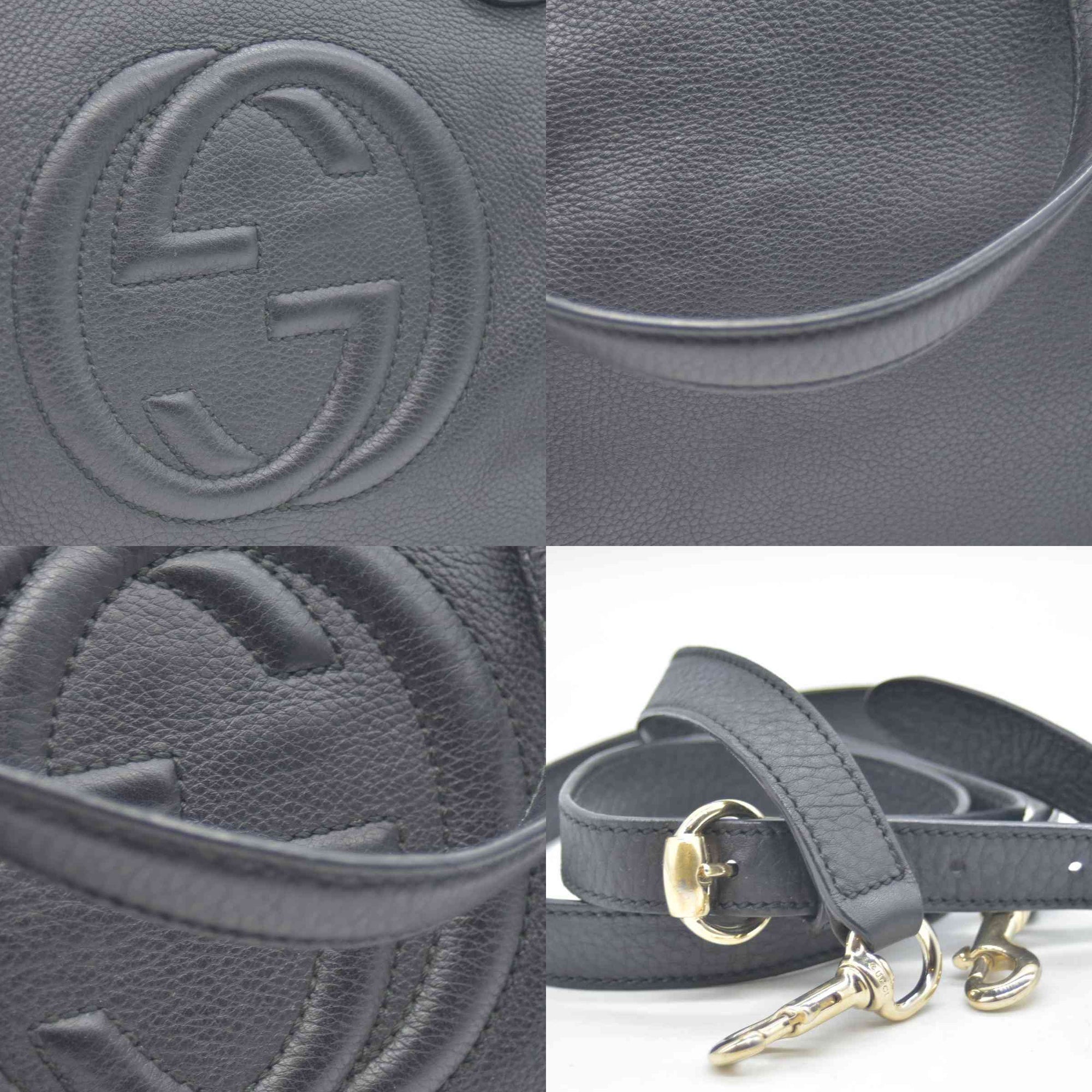 $2150 CONSIGNMENT GUCCI Cellarius Calfskin Small Soho Top Handle Satchel Black