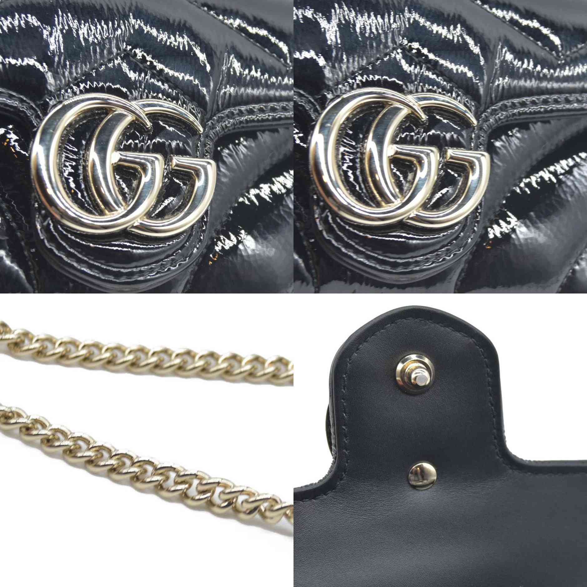 $1850 Gucci Mini Marmont quilted leather cross-body bag