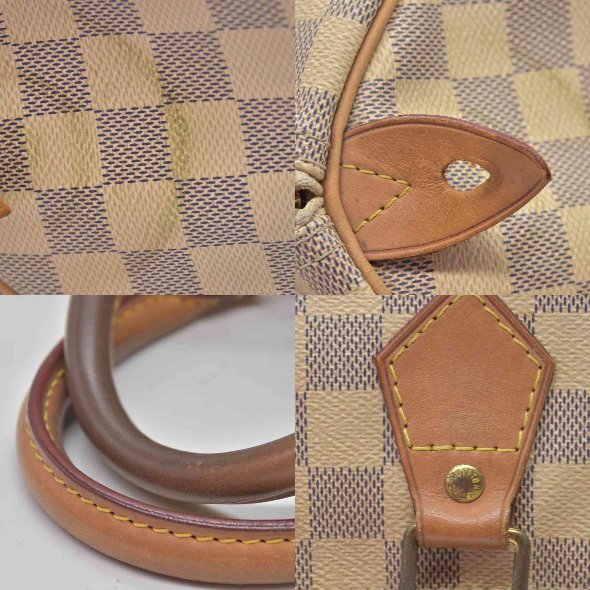 $1550 Louis Vuitton Damier Azur Speedy 30 MB0184