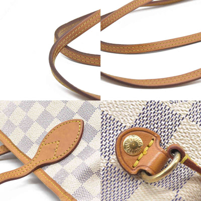 $2170 Louis Vuitton  Damier Azur Neverfull MM AR3164