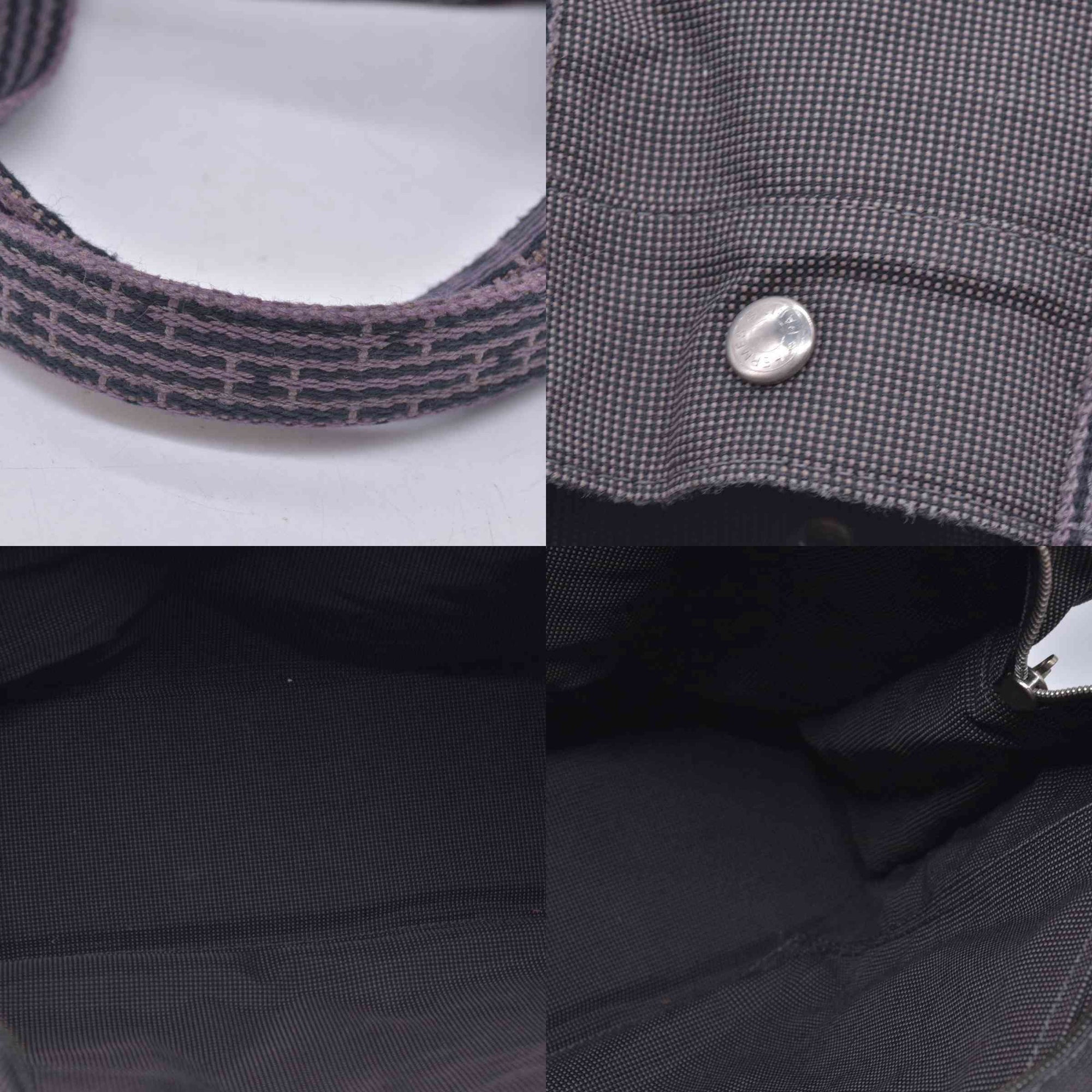 $850 HERMES Herline MM Grey Canvas Tote Bag CONSIGNMENT 10021622