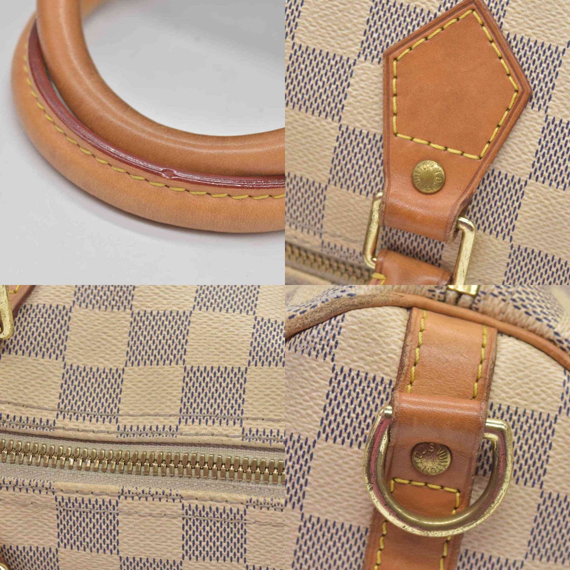 $1940 Louis Vuitton Damier Azur Speedy Bandouliere 25 DU4163