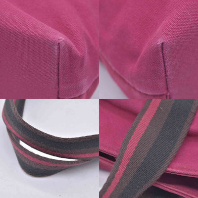 $1150 HERMES Toile Troca Horizontal MM Tote Bag Red CONSIGNMENT 10021349