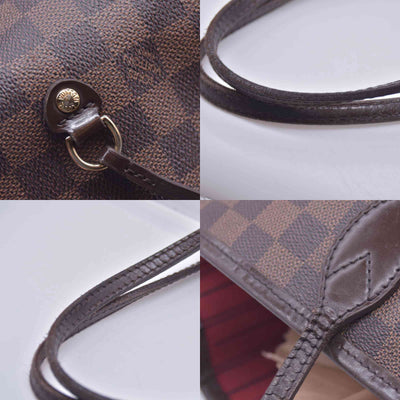 $2240 2009 Louis Vuitton Damier Ebene Neverfull MM Cherry AR0049 CONSIGNMENT 10021074