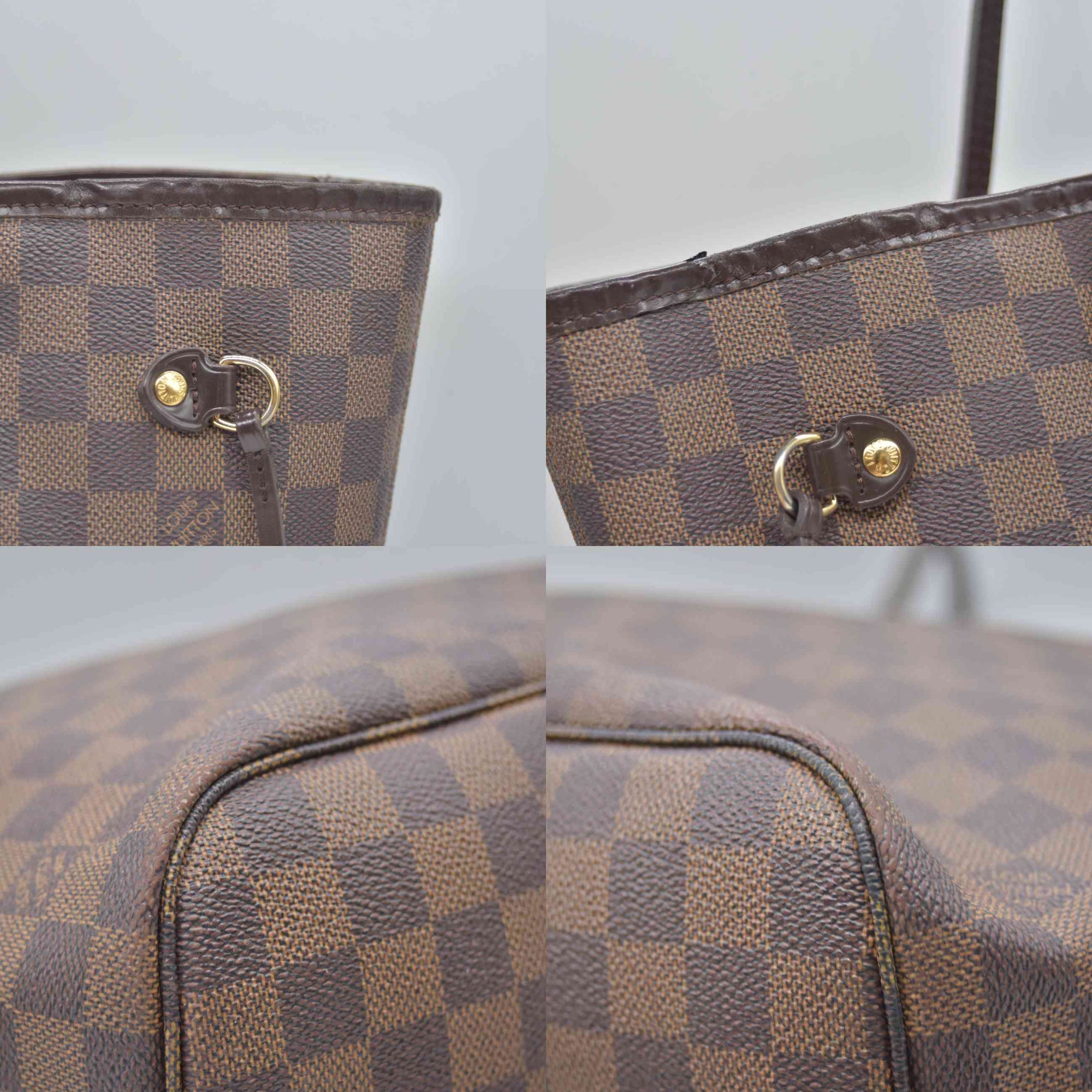 $2240 2008 Louis Vuitton Damier Ebene Neverfull MM SP2088