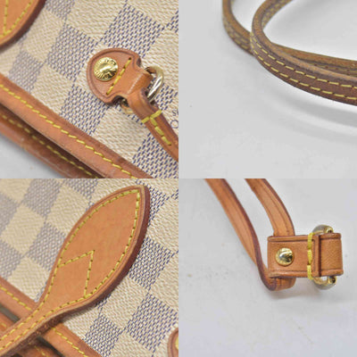 $2090 2014 Louis Vuitton Damier Azur Neverfull PM Tote Bag Handbag AR3164