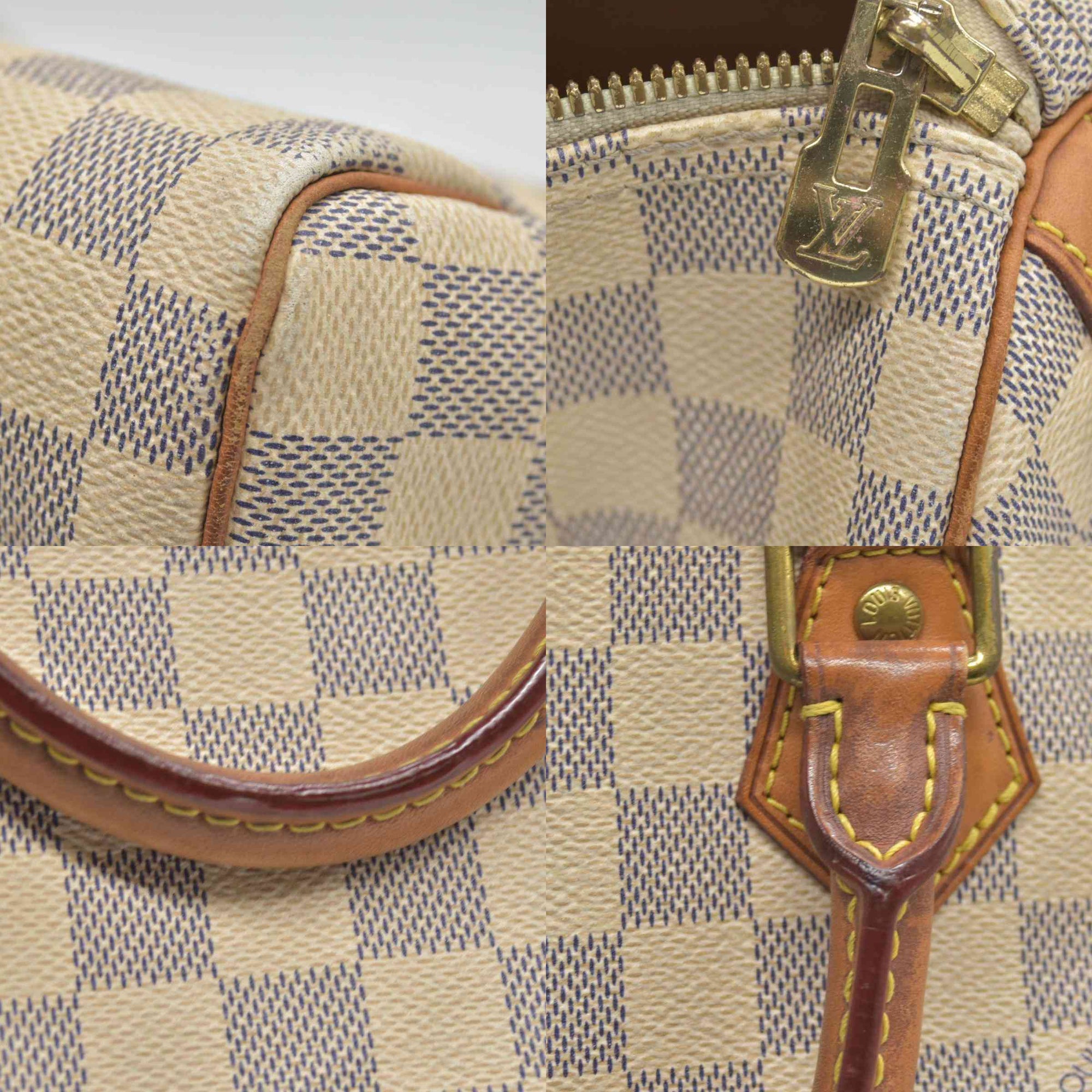 $1980 Louis Vuitton Damier Azur Speedy Bandouliere 30 SP2174