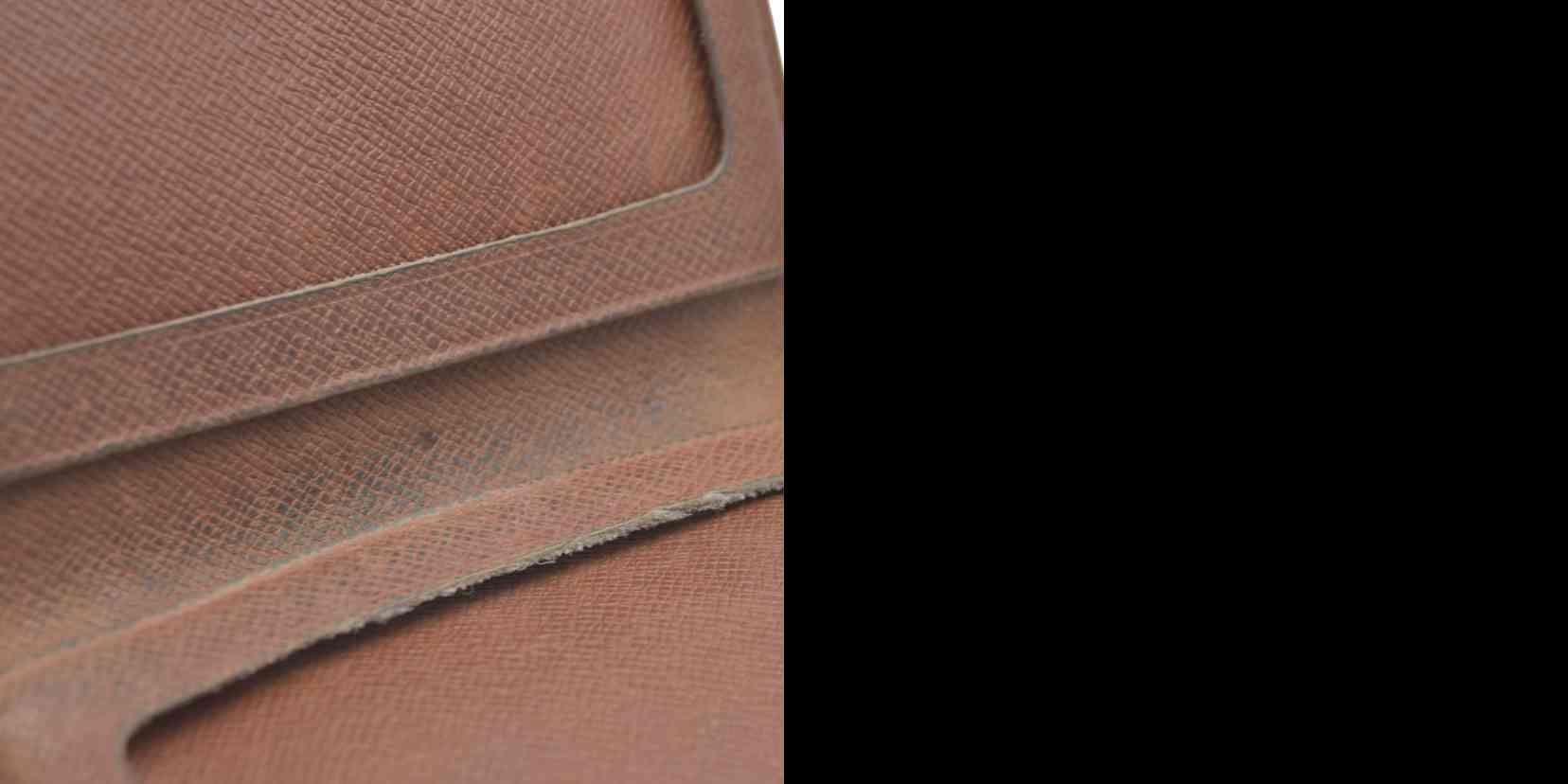 $535 Louis Vuitton Monogram Porte 2 Cartes Vertical Pass Card Case Brown CA0994 CONSIGNMENT