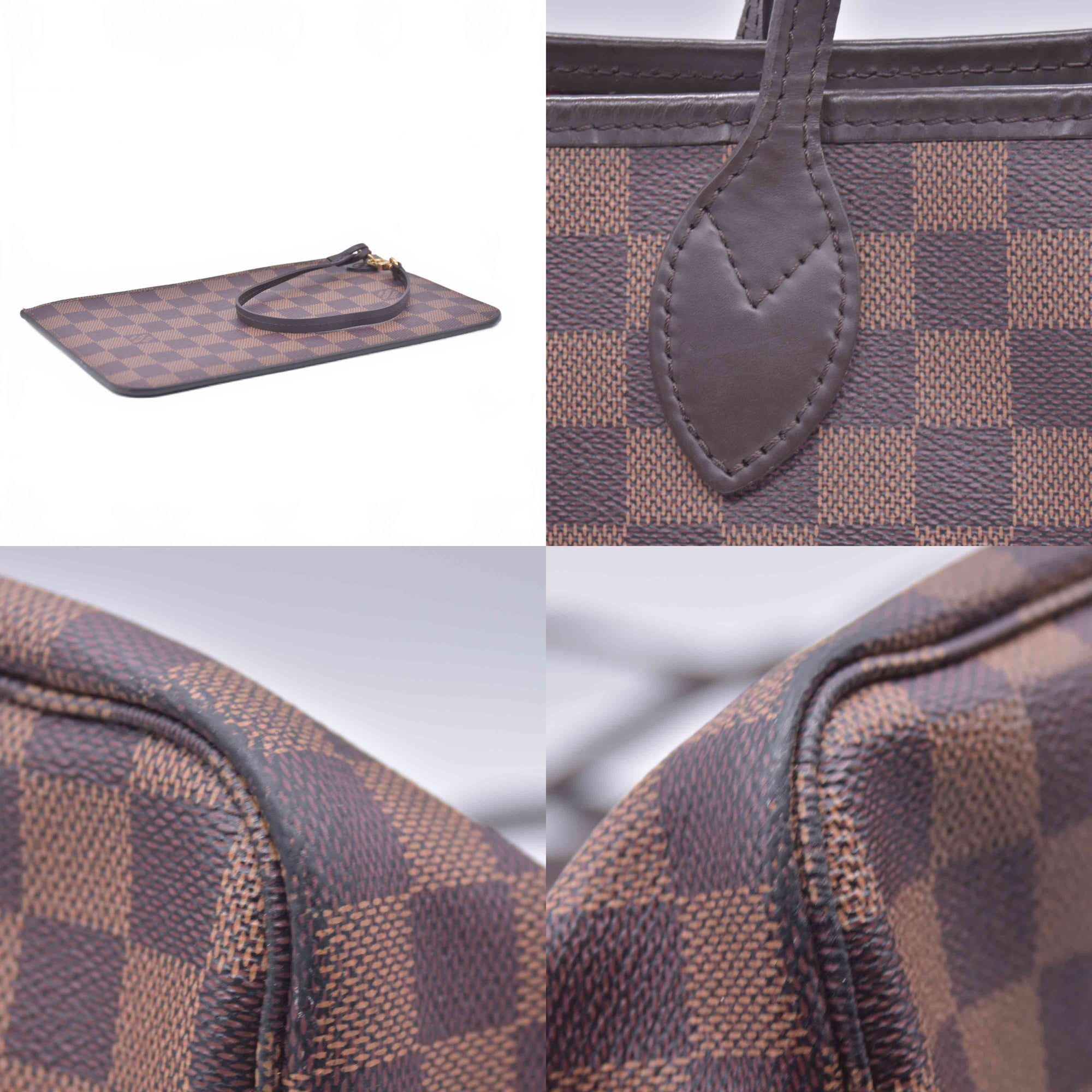 $2310 USA 2019 Louis Vuitton Damier Ebene Neverfull GM with Pouch 10021271 SD4119
